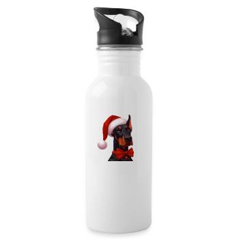 Santerman - Water bottle with straw - white - Right
