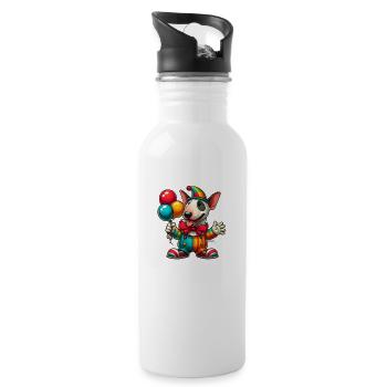 Buddy Bully - Water bottle with straw - white - Right