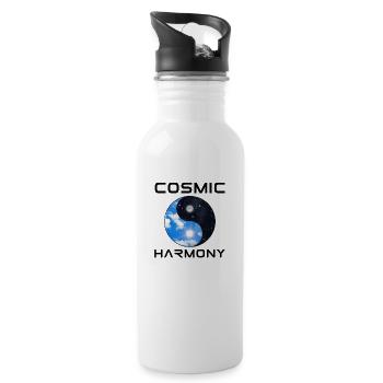 Cosmic Harmony | Space, Sky, Cool Pictures - Water bottle with straw - white - Right