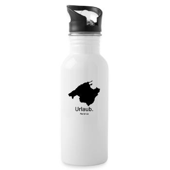Mallorca. Urlaub. - Trinkflasche mit integriertem Trinkhalm - Weiß - Rechts