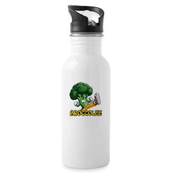 brocco lee - Water bottle with straw - white - Right