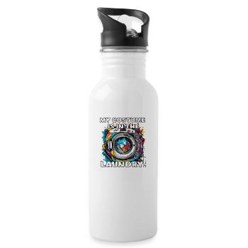 My costume is in the laundry! - Water bottle with straw - white - Right