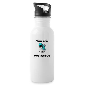 Astronaut - Trinkflasche mit integriertem Trinkhalm - Weiß - Rechts