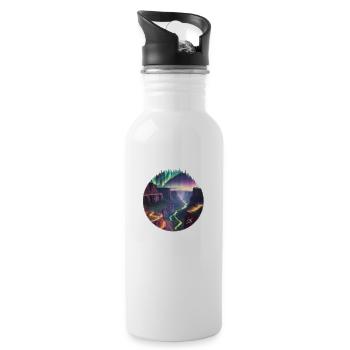 New World - Water bottle with straw - white - Right