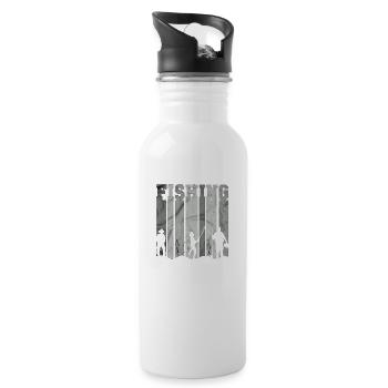 fish, fish, fishing, lake, sea, fishing, fauna, exotic - Water bottle with straw - white - Right