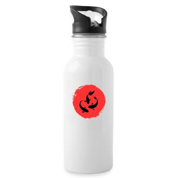 Japanese Character Art - ApriNoeScor - Water bottle with straw - white - Right