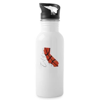 California (USA) | real basketball | Map S - Water bottle with straw - white - Right