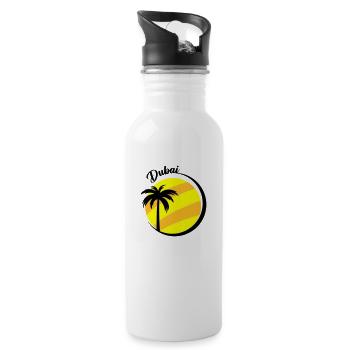 dubai - Trinkflasche mit integriertem Trinkhalm - Weiß - Rechts