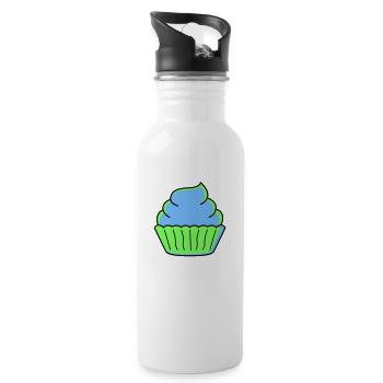 cupcake - Trinkflasche mit integriertem Trinkhalm - Weiß - Rechts