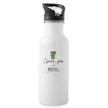 J'peux pas j'ai mojito - Gourde avec paille intégrée - blanc - Droite