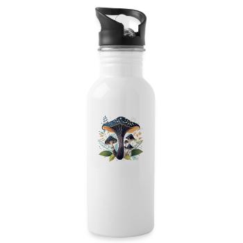 Fantasy mushroom - Water bottle with straw - white - Right