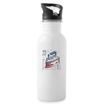 Iron - Water bottle with straw - white - Right