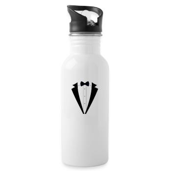 Vintage Party-Smoking Vintage Party Tuxedo - Trinkflasche mit integriertem Trinkhalm - Weiß - Rechts