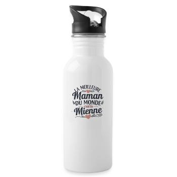 Pour la Meilleure Maman - Cadeau Touchant - Gourde avec paille intégrée - blanc - Droite
