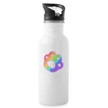 Pride Paw - Trinkflasche mit integriertem Trinkhalm - Weiß - Rechts