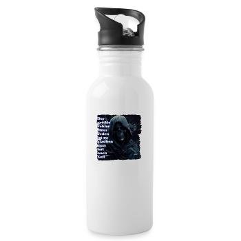 Seize every moment! - Water bottle with straw - white - Right