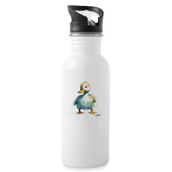 Canard - Gourde avec paille intégrée - blanc - Droite