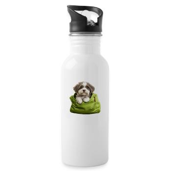Sweet Companion – Joie moelleuse dans un sac vert - Gourde avec paille intégrée - blanc - Droite
