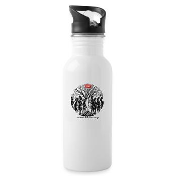 LGBT 66 Jahre alt - Trinkflasche mit integriertem Trinkhalm - Weiß - Rechts