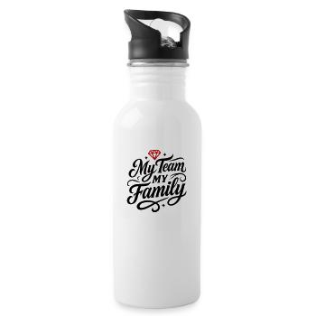 Mon équipe Famille Crew - Gourde avec paille intégrée - blanc - Droite