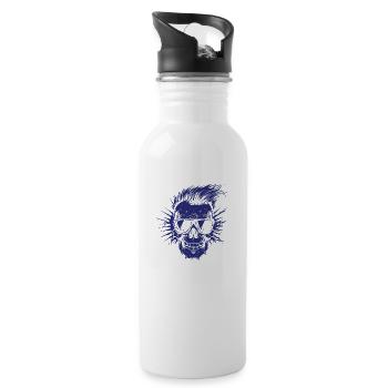 skull style sonnenbrille - Trinkflasche mit integriertem Trinkhalm - Weiß - Rechts