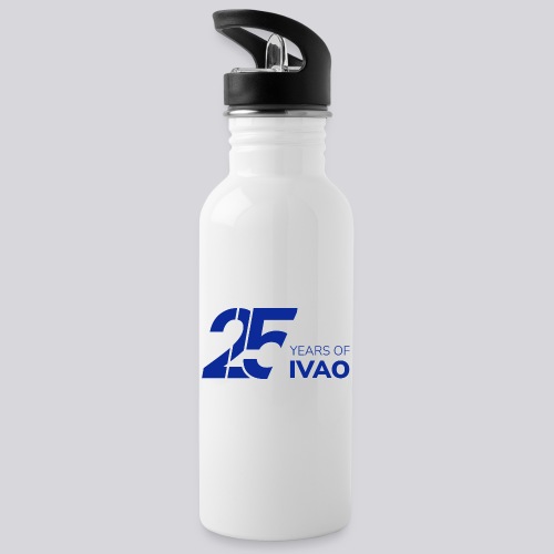 IVAO 25e anniversaire Blanc - Gourde avec paille intégrée