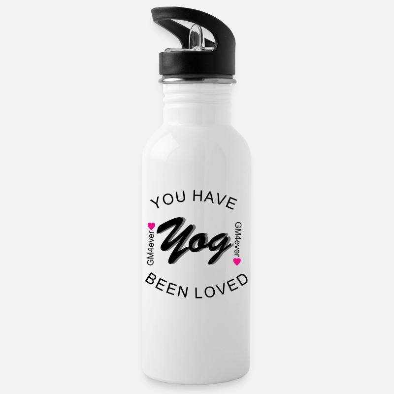You have been loved - Trinkflasche mit integriertem Trinkhalm - Weiß