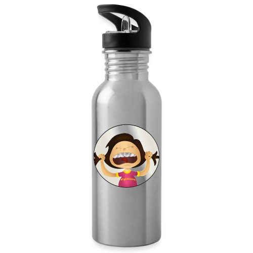 Amy's motto (image only) - Water bottle with straw