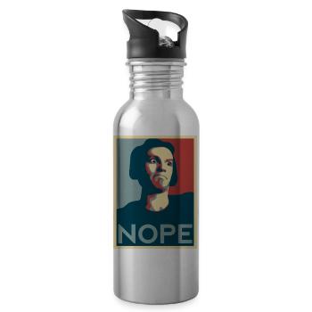 NOPE USA - Gourde avec paille intégrée - argent clair - Droite