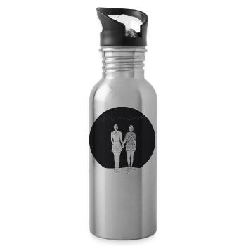 together - Water bottle with straw - silver - Right