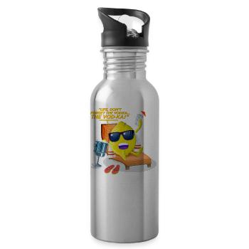Lemon Life - Gourde avec paille intégrée - argent clair - Droite