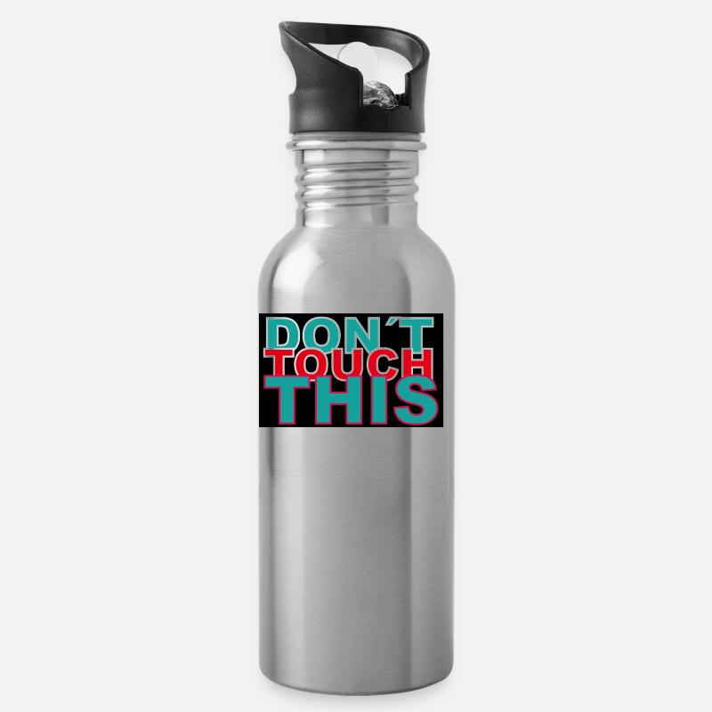 dont touch this - Water bottle with straw - silver