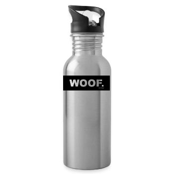 WOOF urban.dog Black - Water bottle with straw - silver - Right