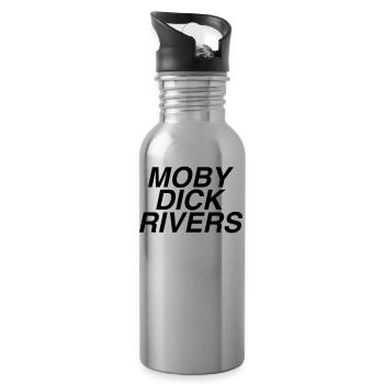 Moby dick rivers - Water bottle with straw - silver - Right
