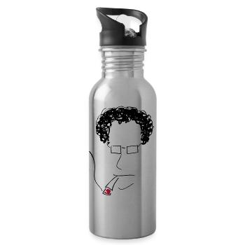 SMOKE BRAIN HPSTR - Trinkflasche mit integriertem Trinkhalm - Lightsilver - Rechts