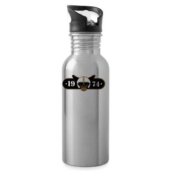 BDMCC 1974 Langer Hund - Trinkflasche mit integriertem Trinkhalm - Lightsilver - Rechts