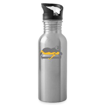 I'm Retired. So I'm Taking A Nap. - Water bottle with straw - silver - Right