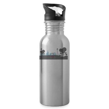 2583868 vélo - Gourde avec paille intégrée - argent clair - Droite