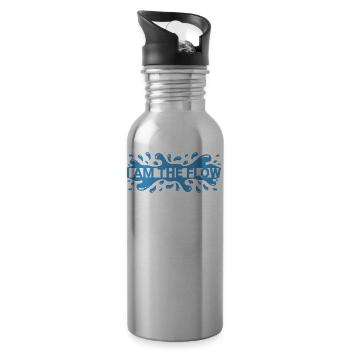 I am The Flow - Yo soy El Flujo - Water bottle with straw - silver - Right