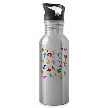 COLORFUL SILHOUETTES - Trinkflasche mit integriertem Trinkhalm - Lightsilver - Rechts
