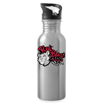 Red Beast Garage - Gourde avec paille intégrée - argent clair - Droite