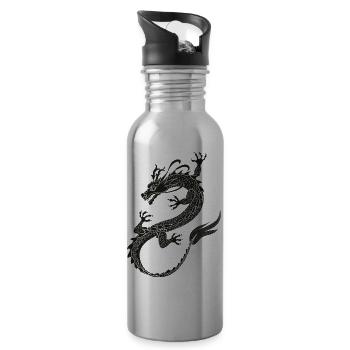 noir Dragonflight - Gourde avec paille intégrée - argent clair - Droite