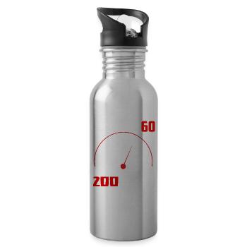 Geburtstag Superbike · 60 Jahre · Shirt · Tacho - Trinkflasche mit integriertem Trinkhalm - Lightsilver - Rechts