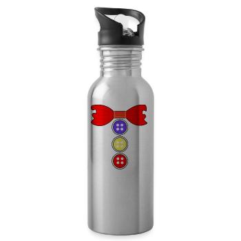 boucle Carnaval Clown Cologne Mainz Kölsch Costume - Gourde avec paille intégrée - argent clair - Droite