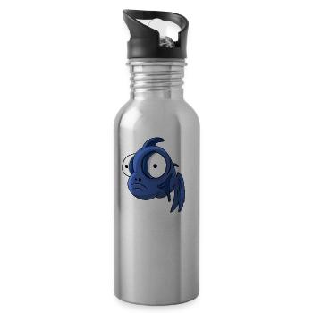 fish - Water bottle with straw - silver - Right
