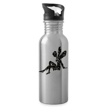 fée elfe - Gourde avec paille intégrée - argent clair - Droite