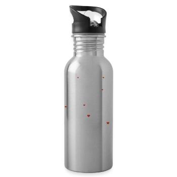 Mein Heisser Onkel Neffe Nichte - Trinkflasche mit integriertem Trinkhalm - Lightsilver - Rechts