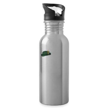 SCHLAF RÄUBER KINDER SCHLAFLOS KINDER SPRUCH KIND - Trinkflasche mit integriertem Trinkhalm - Lightsilver - Rechts