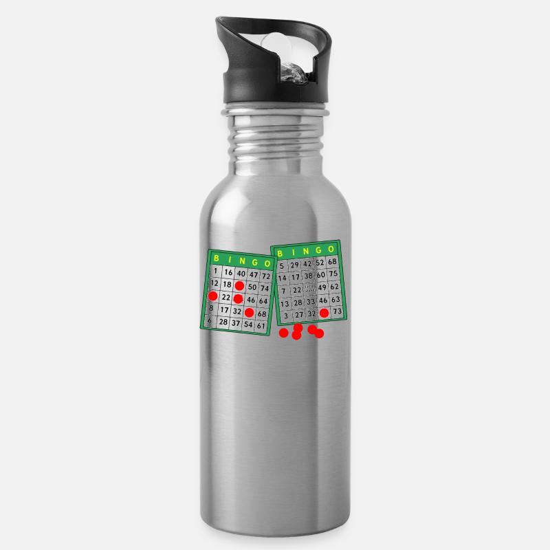 bingo - Water bottle with straw - silver