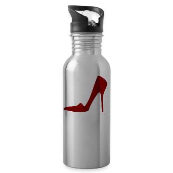 talons hauts rouges / chaussures / Parti / Date / cadeau - Gourde avec paille intégrée - argent clair - Droite